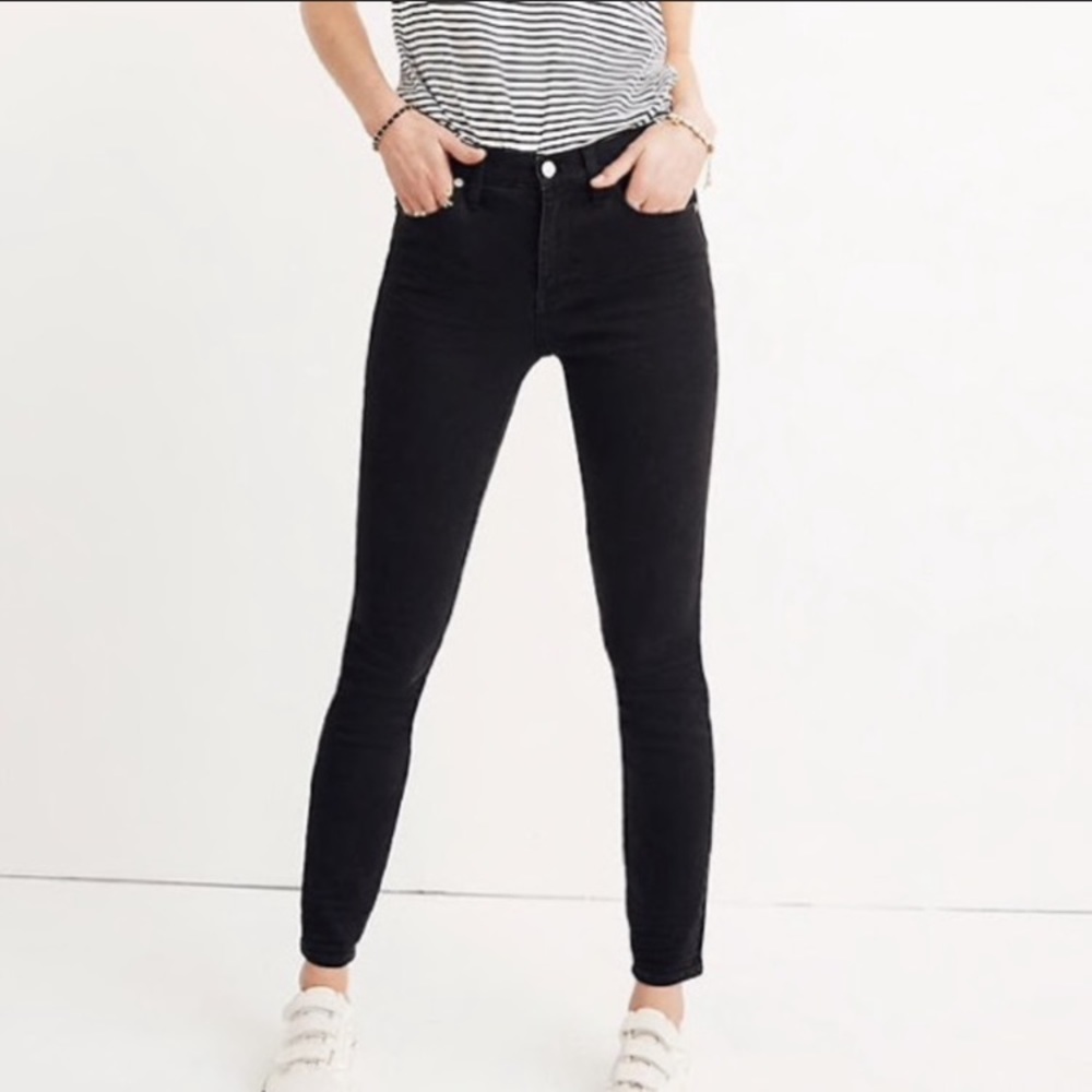 Madewell Skinny Jeans Mid Rise Black 26